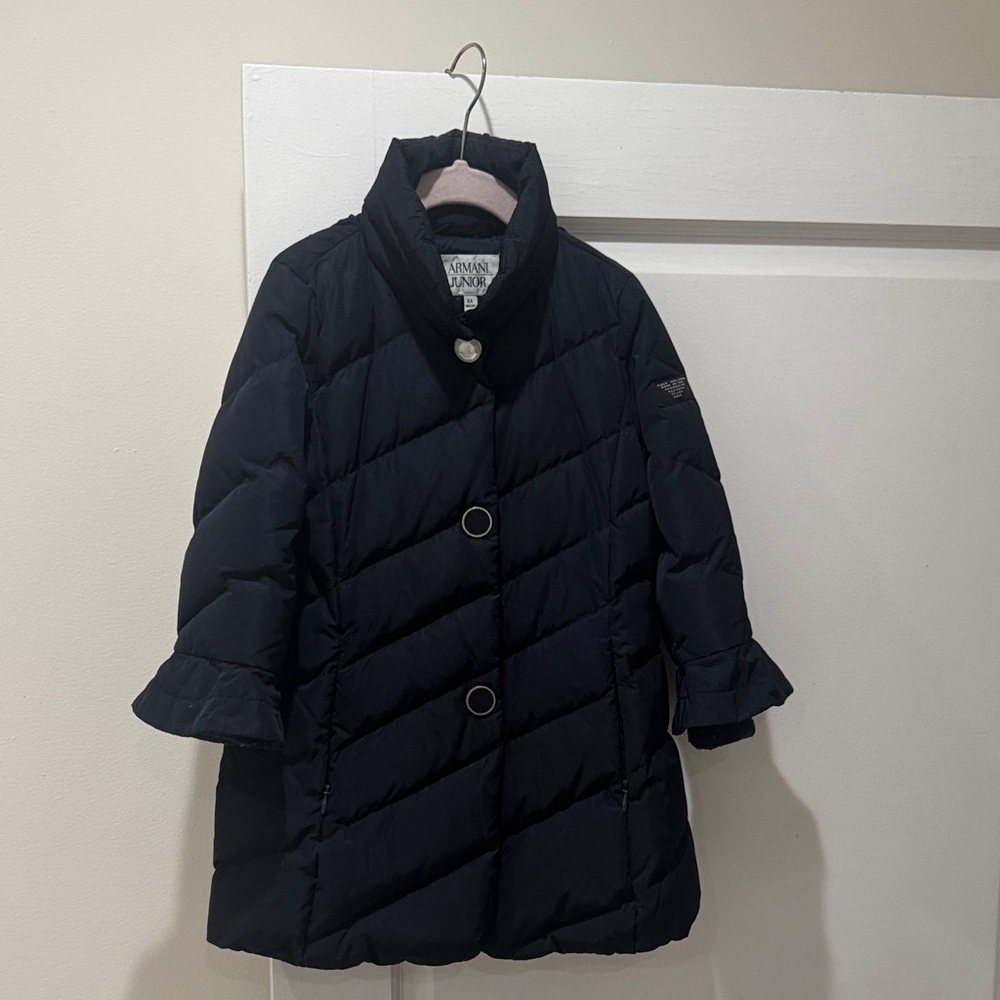 Armani Junior Navy Puffer Jacket